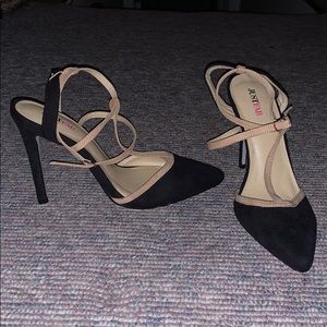 Black and Tan high heels